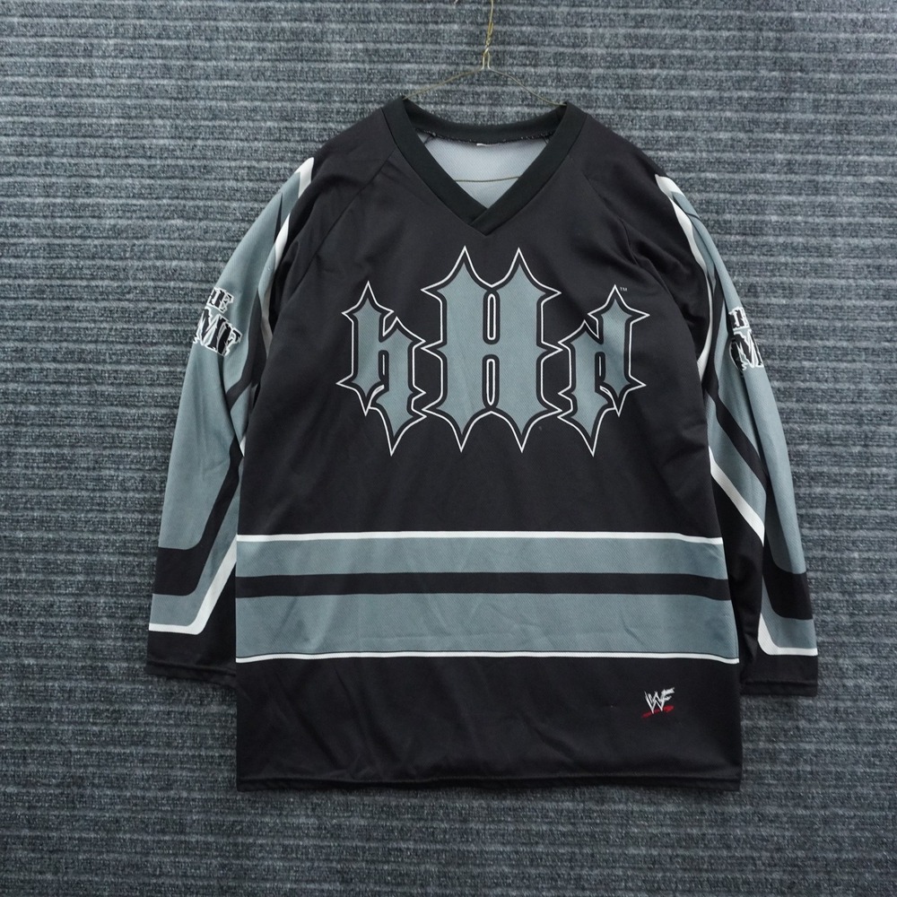 WWF Triple H Wrestling Jersey Mens XL Black Vintage 90s The Game HHH Logo